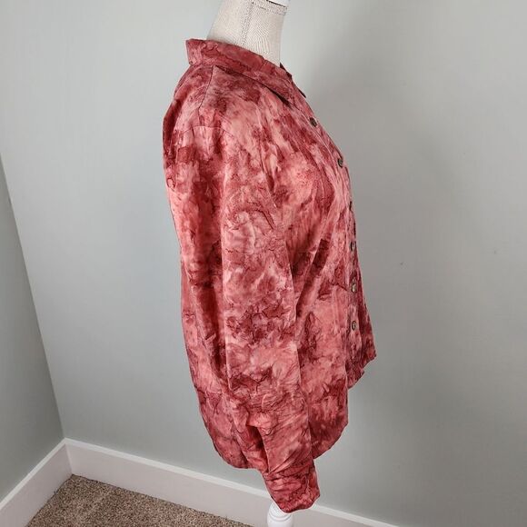 Liza Lynn Women's Long Sleeve Western Button Down Shirt Size Large Made in Texas - Picture 3 of 7